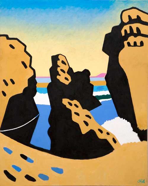 acrylic painting by the Venice painter, Curtis Hoekzema.