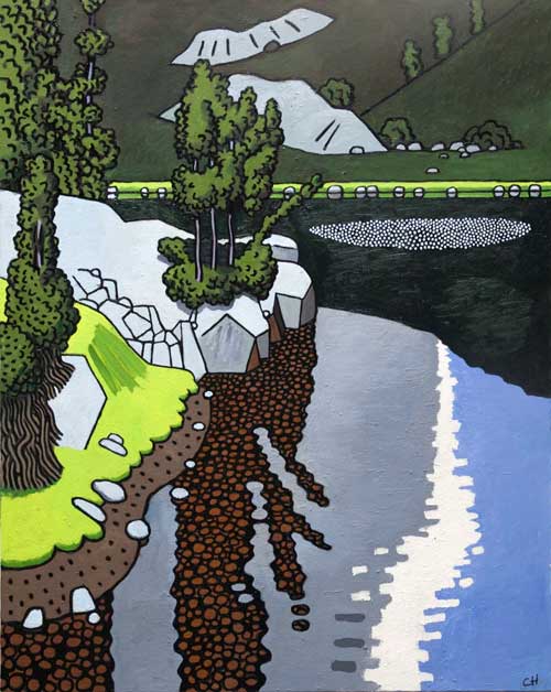 LANDSCAPE - oil painting by the Venice painter, Curtis Hoekzema.