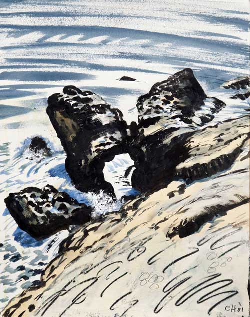 LANDSCAPES - watercolor painting by the Venice painter, Curtis Hoekzema.