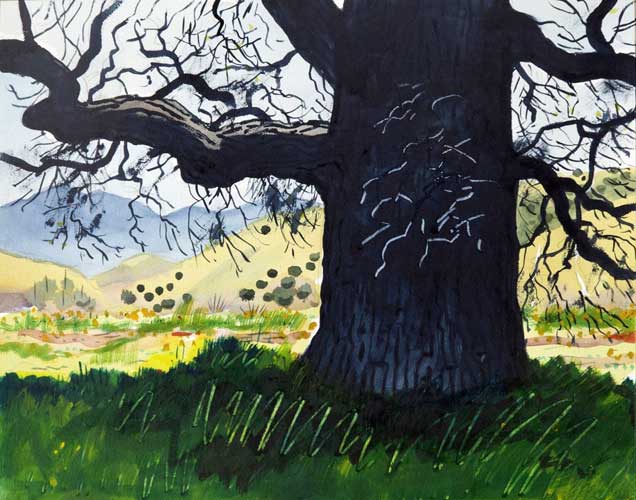 LANDSCAPES - watercolor painting by the Venice painter, Curtis Hoekzema.