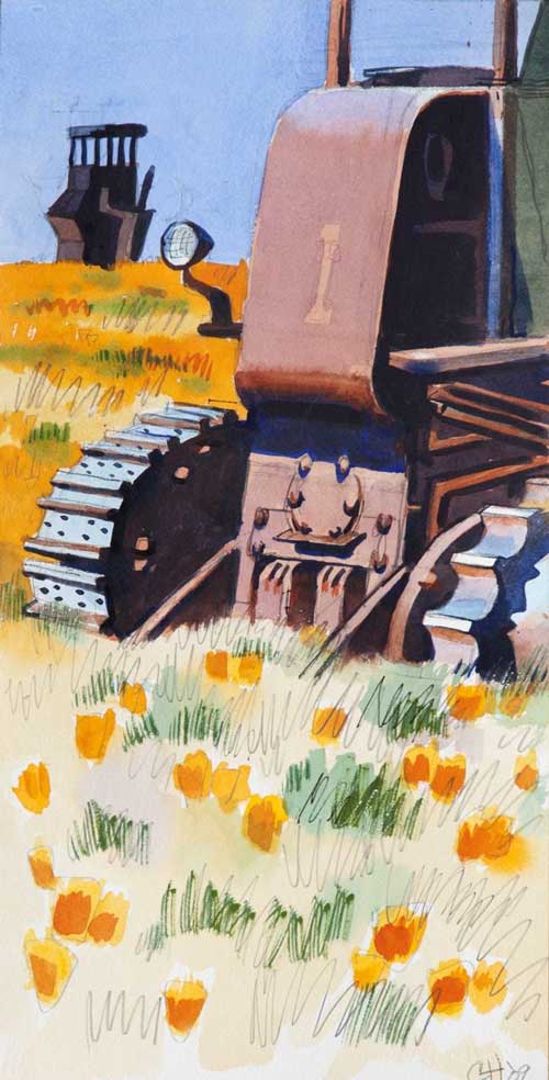 LANDSCAPES - watercolor painting by the Venice painter, Curtis Hoekzema.